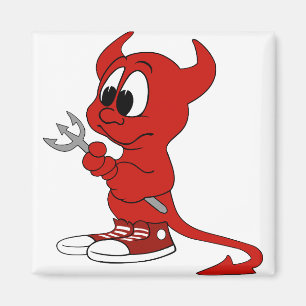 Íman Diabo Red Demon Cartoon Satã Mau Inferno Heat