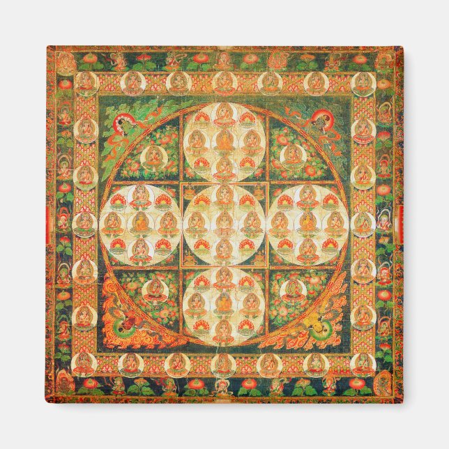 Íman Diagrama Cósmico de Mandala para a Meditação (Frente)