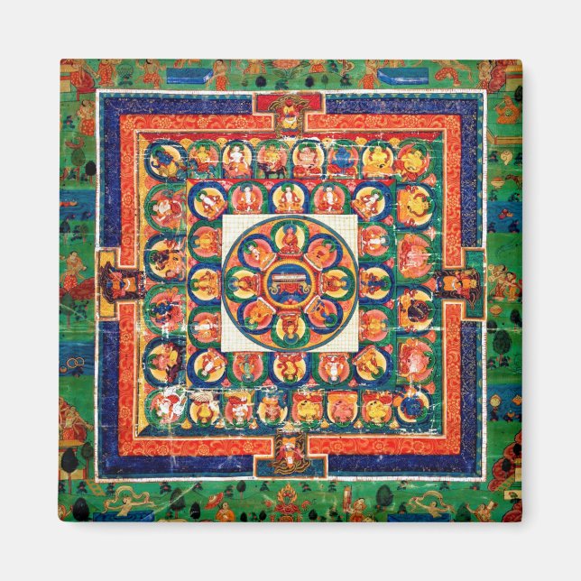 Íman Diagrama Cósmico de Mandala para a Meditação (Frente)