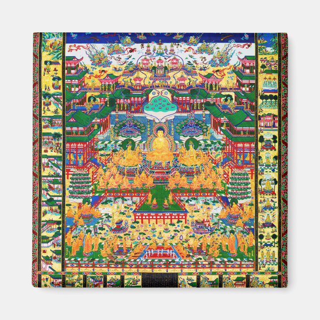 Íman Diagrama Cósmico de Mandala para a Meditação (Frente)