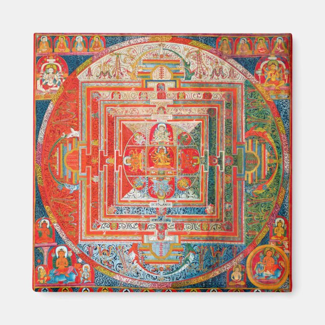 Íman Diagrama Cósmico de Mandala para a Meditação (Frente)