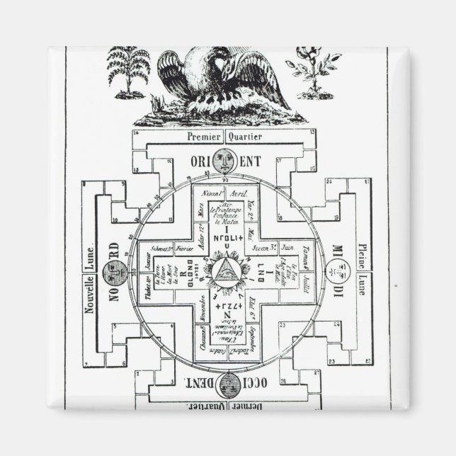 Íman Diagrama místico do Salomão (Frente)