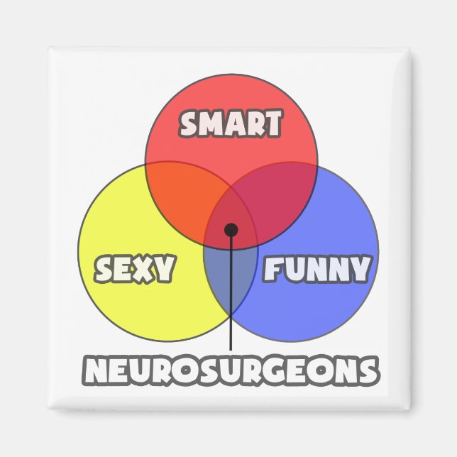 Íman Diagrama Venn.. Neurocirurgiões (Frente)