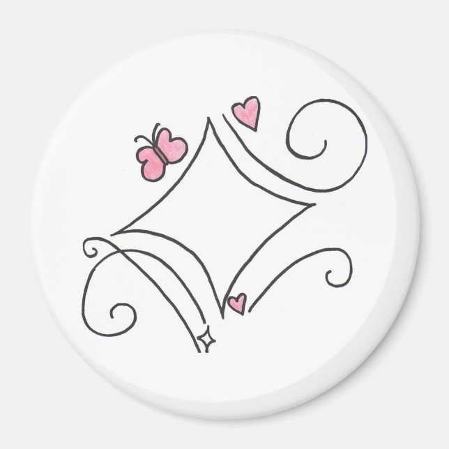 Íman Diamante rosa (Frente)