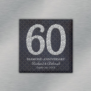 Íman Diamond 60º Aniversário de Casamento