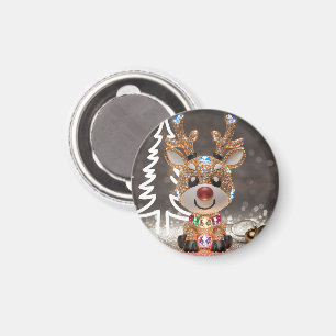 Íman Diamond Dazzling Rudolf: Uma Gema de Natal 3D