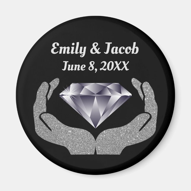 Íman Diamond Hands Wedding Magnet (Frente)