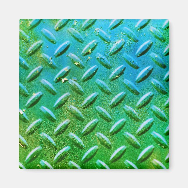 Íman Diamond Plate Steel Green and Blue (Frente)