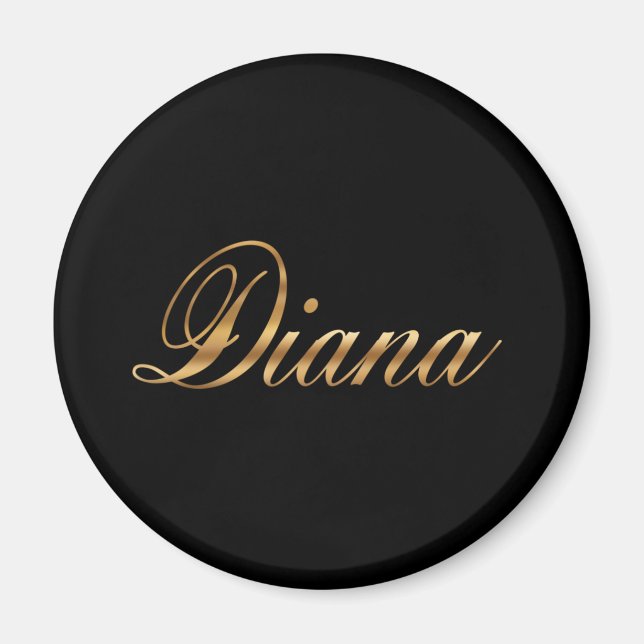 Íman Diana Gold Design Lettering Magnet (Frente)