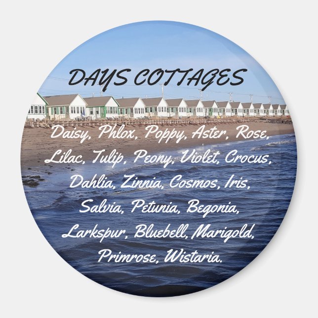 Íman Dias de Cottages Roll Call Magnet (Frente)