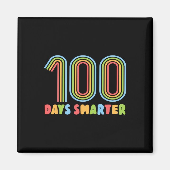 Íman Dias De Escola Arco-Íris 100 Dias Mais Inteligente (Frente)