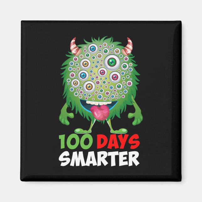 Íman Dias Mais Inteligentes Felizes 100º Dia Do Monstro (Frente)