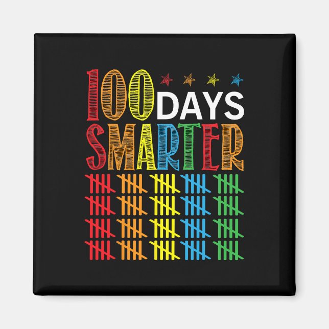 Íman Dias Mais Inteligentes Felizes 100.º Dia De Estuda (Frente)