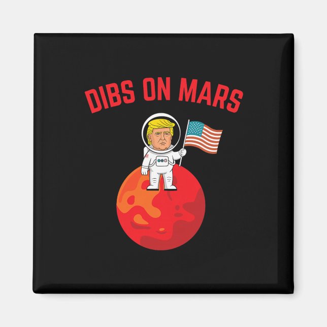Íman Dibs Em Marte - Trump Engraçado Em Marte Com Bande (Frente)