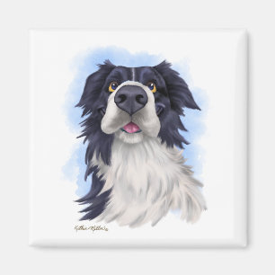 Íman Dibujos animados divertidos de Border Collie