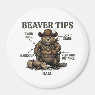 Íman Dicas de Castor de Cowboy Engraçado Oeste Selvagem