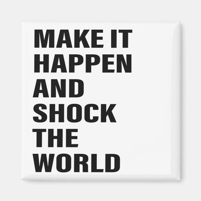 Íman Dicas de Sucesso de Arte Dicas de Vida Texto do Wo (Frente)