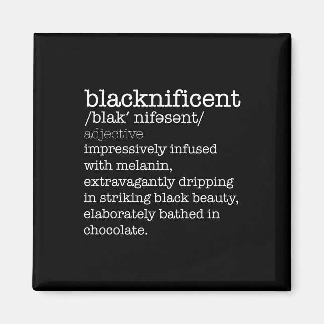 Íman Dicionário Blacknificente Meme do Mês da História  (Frente)