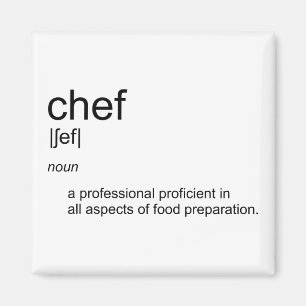 Íman Dicionário de definição CHEF do design de texto