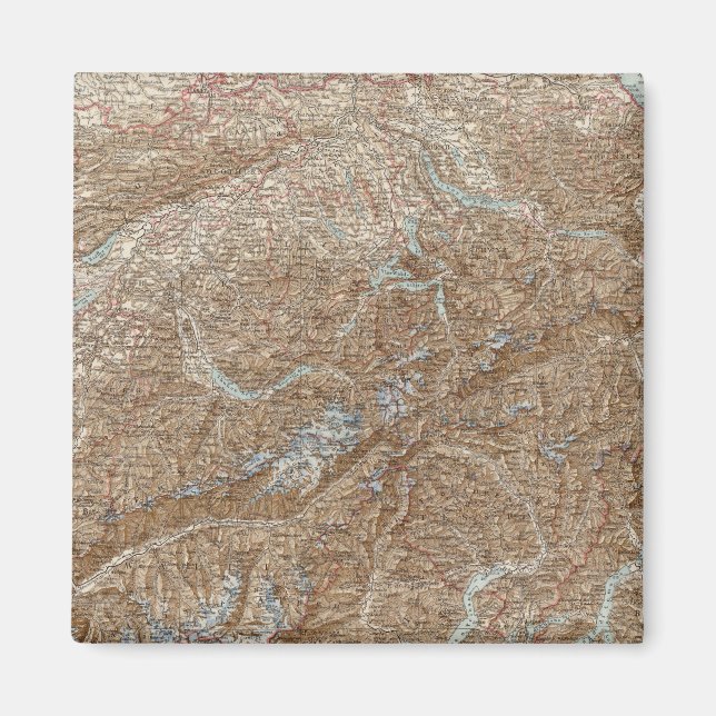 Íman Die Schweiz, Mapa do Atlas de Suiça (Frente)