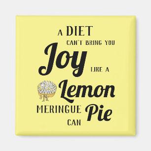 Íman Dieta Engraçada ou Lemon Meringue Pie Typografia 
