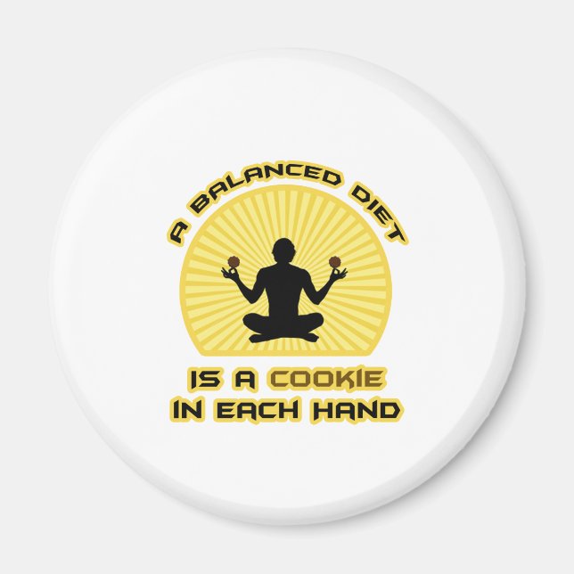 Íman Dieta Equilibrada: Cookie em Cada Mão (Frente)