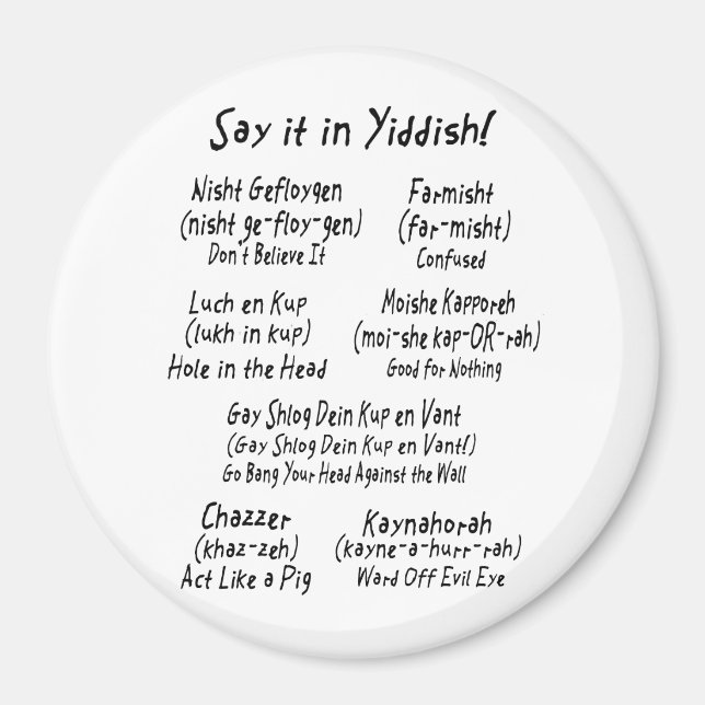 Íman Diga isso em Yiddish (Frente)