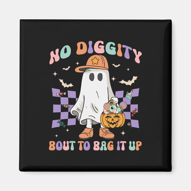 Íman Diggy Bout Bag It Up Ghost Halloween Kid (Frente)