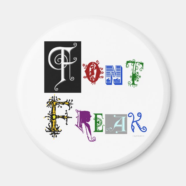 Íman Digitação de Fontes Freak (Frente)