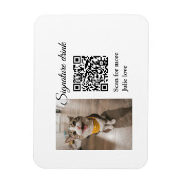 Íman Digitalização de bebida de assinatura Código QR ad