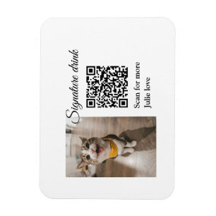 Íman Digitalização de bebida de assinatura Código QR ad