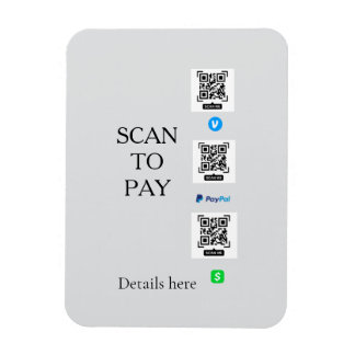 Íman digitalizar para pagar detalhes do código QR do ve