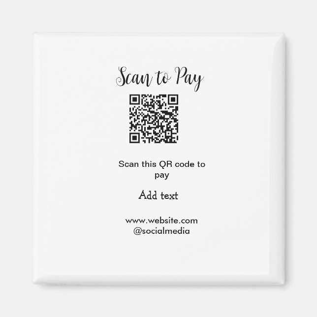 Íman Digitalizar para pagar digitalização código QR adi (Frente)