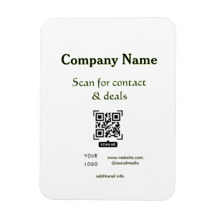 Íman digitalize QR para contato e negócios nome do site