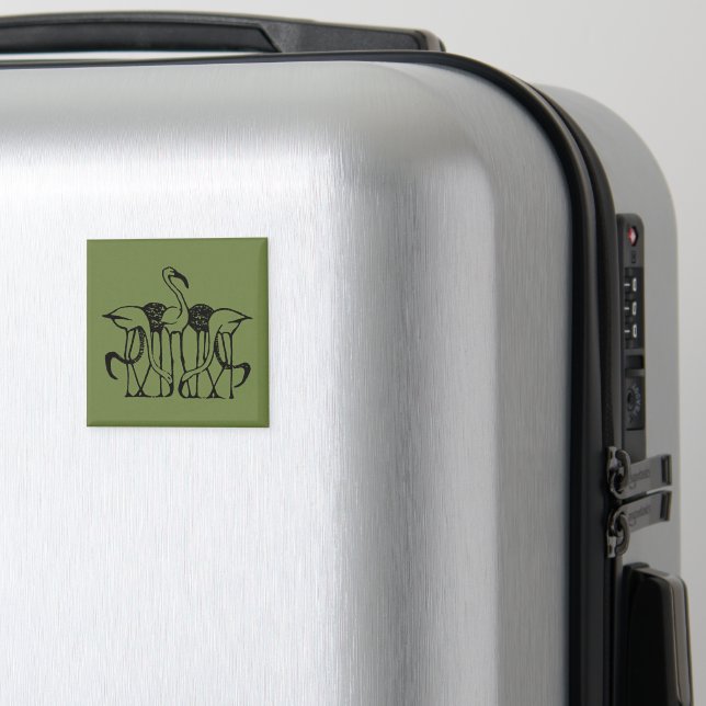 Íman Dijsselhof - Cinco Flamingos, belas artes, (In Situ (Luggage))