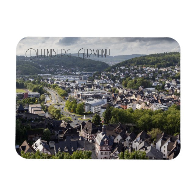 Íman Dillenburg Evening Cityscape Alemanha (Horizontal)