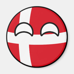 Íman Dinamarca Geeky de tensão engraçada Countryball