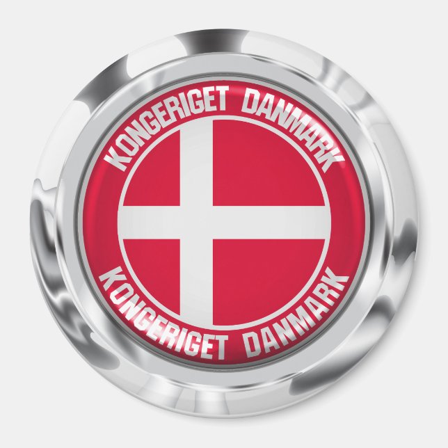 Íman Dinamarca Round Emblem (Frente)