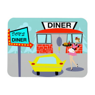 Íman Diner Flexi Magnet, de 1950