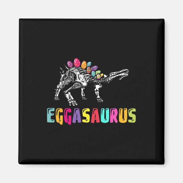 Íman Dino do Dia de Páscoa - Eggasaurus Estegossauro Ov (Frente)