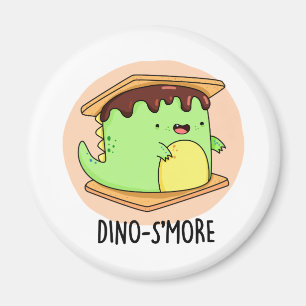 Íman Dino-Smore Engraçado Dinossaur Smore Pun