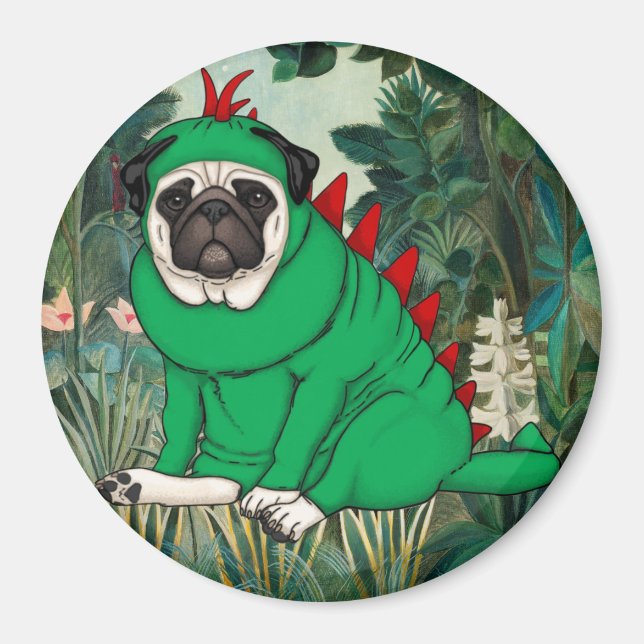 Íman Dinosaur Pug (Frente)