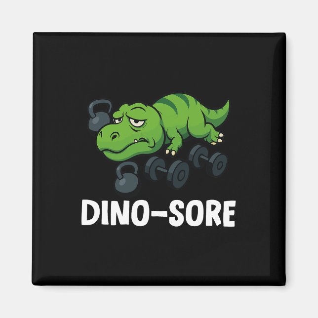 Íman Dinosore Funny T-rex Gym Workout  (Frente)