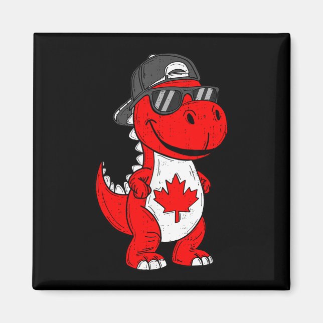 Íman dinossauro canadense trex folha de bordo canadá me (Frente)