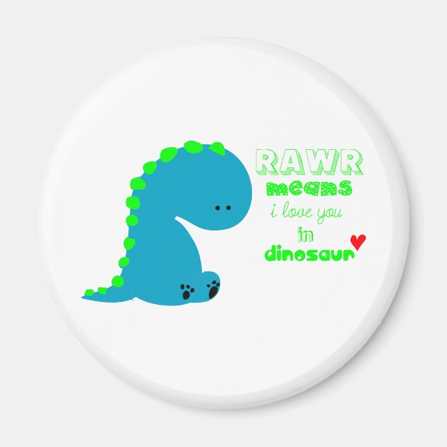 Íman Dinossauro Cento RAWR (Frente)