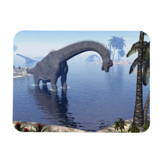 Íman Dinossauro do Brachiossauro na água - renderização