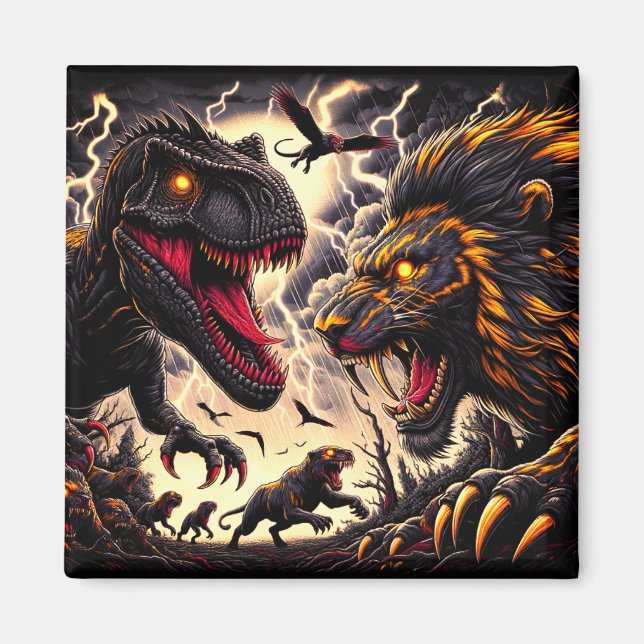 Íman Dinossauro e Luta Leão (Frente)