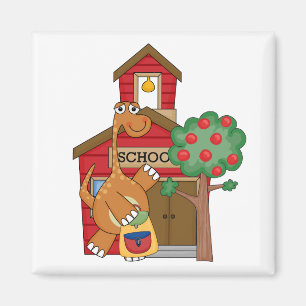 Íman Dinossauro em t-shirt e em presentes da escola