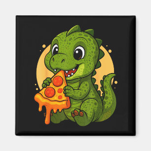 Íman Dinossauro Engraçado Comendo Zza Gráfico Meninos M