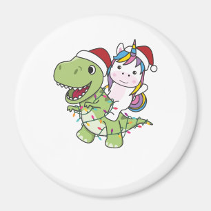 Íman Dinossauro Natal Unicórnio Winter T-Rex Dino